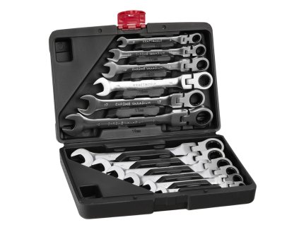 Ploché kľúče s okom 8-19 mm, 12 ks KD11304