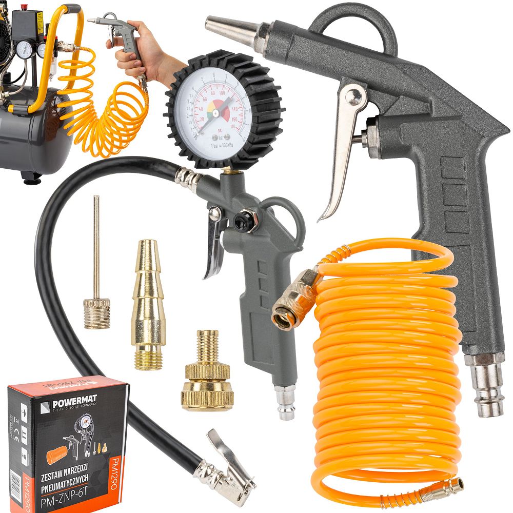 Pneumatická sada 6 diel PowerMat PM-ZNP-6T