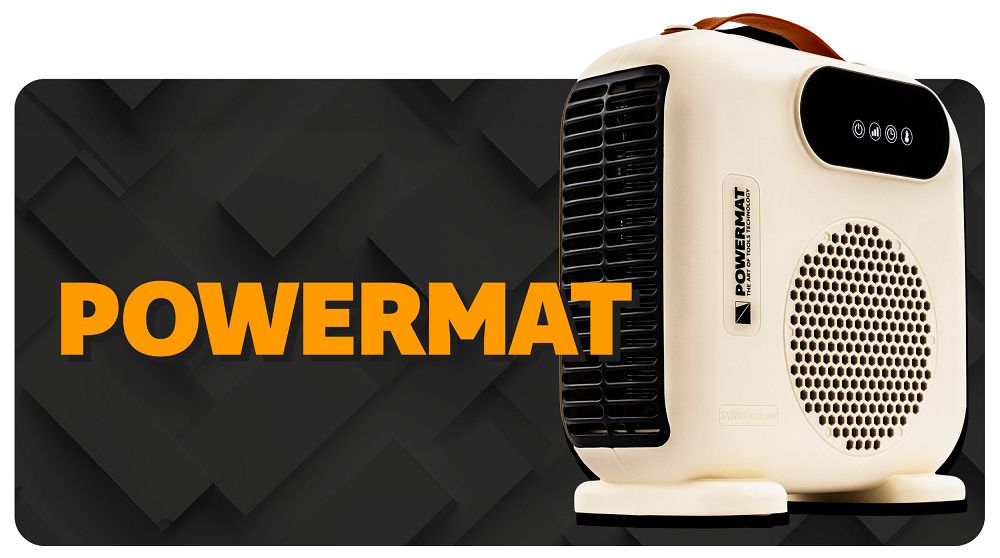 Elektrický teplovzdušný ventilátor / ohrev POWERMAT PM-TWE-2000D-LCD – 2000 W s LCD displejom a vzdialeným ovládaním