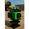 POZIOMICA LASEROWA LASER KRZYZOWY ZIELONY SAMOPOZIOMUJACA 4D 360 2 BATERIE [16880] 1200