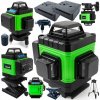 POZIOMICA LASEROWA LASER KRZYZOWY ZIELONY SAMOPOZIOMUJACA 4D 360 2 BATERIE [16867] 1200