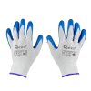 64059 1 ochranne rukavice z polyesteru velikost 11 latexove bilo modre 12 240
