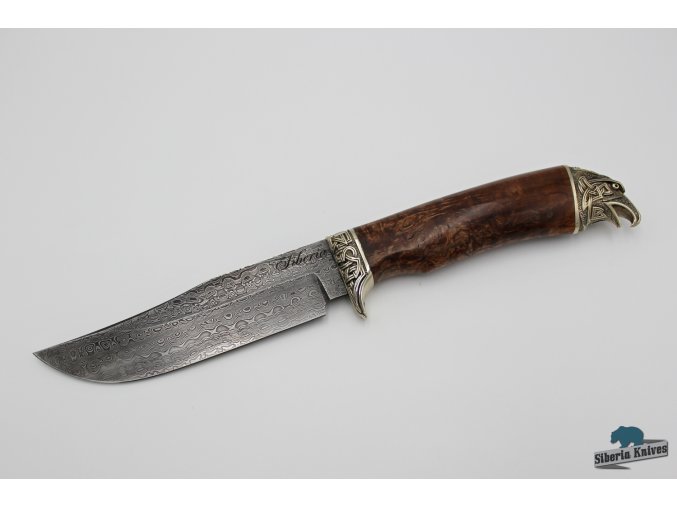 Ručně kovaný lovecký nůž z damaškové oceli Kelt