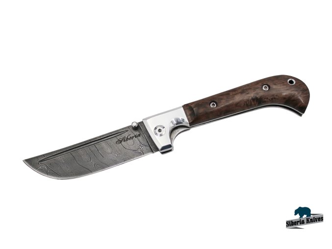 Zavírací ručně kovaný nůž z damašku Pčak