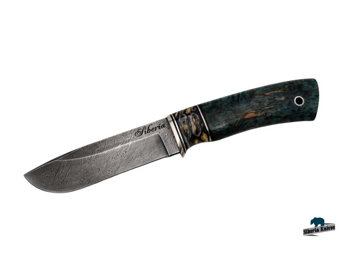 Damaškový lovecký nůž s mamutovinou - Mamut I