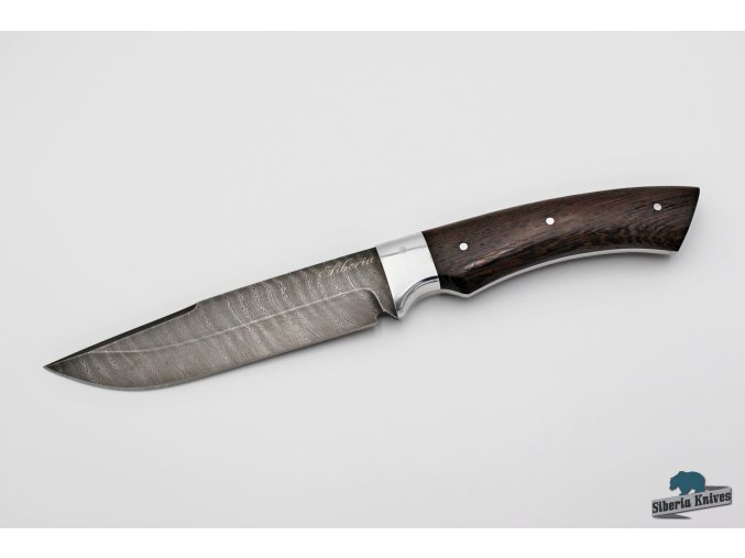 Damaškový lovecký nůž typu fulltang Pracant