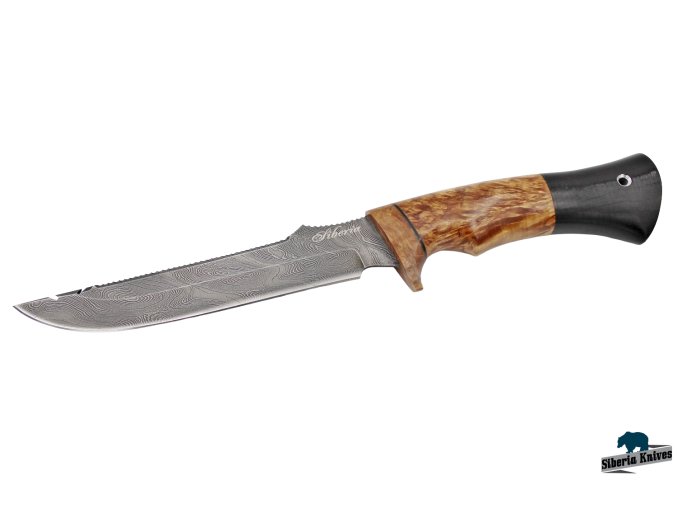 Ručně vyrobený nůž z damaškové oceli Fishcutter