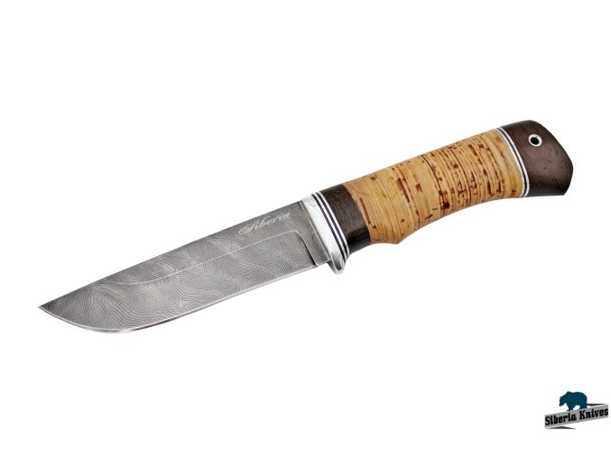Lovecký nůž z damaškové oceli Tremp