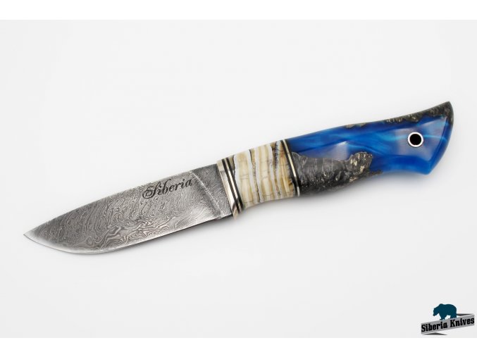 Lovecký nůž z oceli Mamut III - blue edition