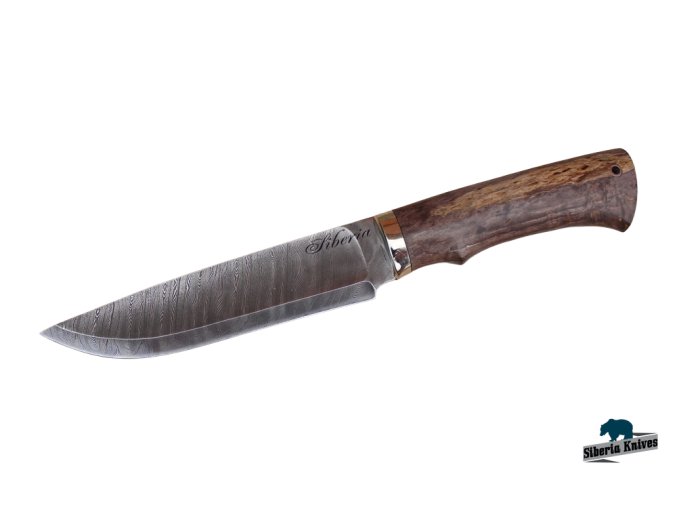 Lovecký nůž z damascenské oceli Azov