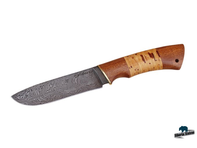 Lovecký nůž z damascenské oceli Varan