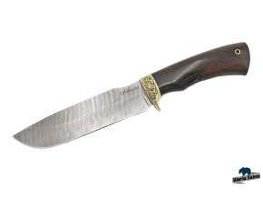Ručně kovaný lovecký nůž z damaškové oceli Tesák Black