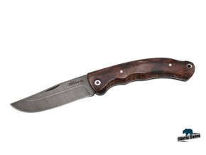Zavírací ručně kovaný nůž z damašku Grizzly