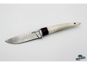 Damaškový nožík s rukojetí z paroží Daněk