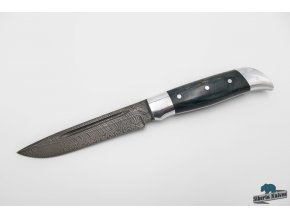 Lovecký nůž z damascénské oceli Dýka - outlet