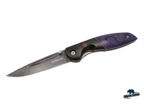 Zavírací ručně kovaný damaškový nůž Scarabeus