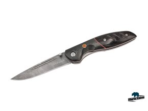 Zavírací ručně kovaný damaškový nůž Scarabeus II