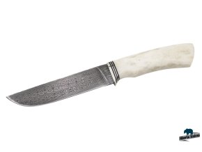 Lovecký nůž z damascenské oceli Ragnar