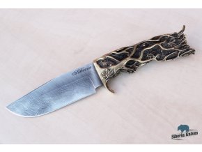 Ručně kovaný nůž z damascenské oceli Šiveluč