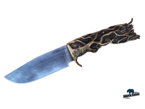 Ručně kovaný nůž z damascenské oceli Šiveluč