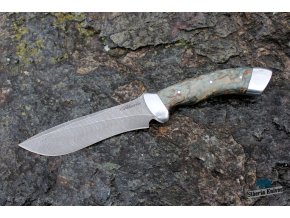 Ručně kovaný nůž z damaškové oceli Islander