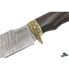 Ručně kovaný lovecký nůž z damaškové oceli Tesák Black