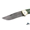 Zavírací ručně kovaný nůž z damašku Páv - green