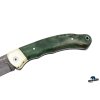 Zavírací ručně kovaný nůž z damašku Páv - green