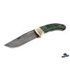 Zavírací ručně kovaný nůž z damašku Páv - green