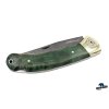 Zavírací ručně kovaný nůž z damašku Páv - green