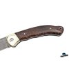 Zavírací ručně kovaný nůž z damašku Páv - hnědá karelka