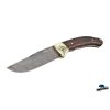 Zavírací ručně kovaný nůž z damašku Páv - hnědá karelka