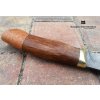Lovecký nůž z damaškové oceli Liška - mahagon sapelli