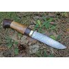 Lovecký nůž z damaškové oceli Tajga - karelská bříza