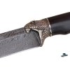 Lovecký nůž z damascenské oceli Chřestýš