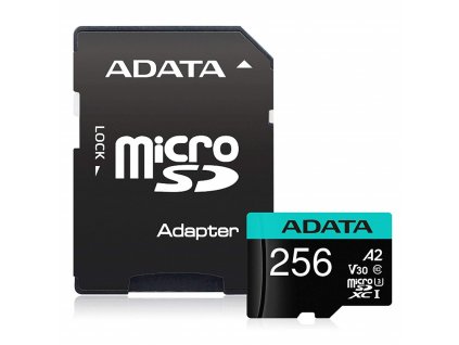 Paměťová karta ADATA Premier Pro MicroSDXC 256GB (100R/80W) + adaptér