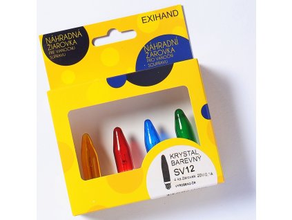 Blistr 4 žárovky Krystal barevný 20V/0,1A