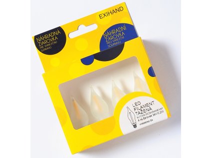 Blistr 4 tažené matné žárovky LED FILAMENT pro svícen 34V/0,2W