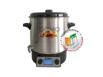 Nerezový zavařovací hrnec DOMO DO 42326 PC s LCD displejem, 2000W, kovový ventil + kleště ZDARMA