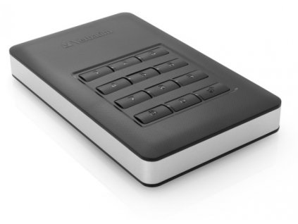 Externí HDD 2,5" Verbatim Store 'n' Go 1TB, s numerickou klávesnicí pro šifrování - stříbrný/šedý
