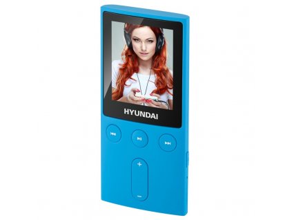 MP3 přehrávač Hyundai MPC 501 FM, 4GB, 1,8" displej, FM tuner, SD slot, modrá barva