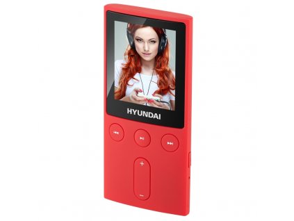 MP3 přehrávač Hyundai MPC 501 FM, 4GB, 1,8" displej, FM tuner, SD slot, červená barva