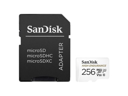 Paměťová karta Sandisk MicroSDXC High Endurance Video 256 GB + adaptér