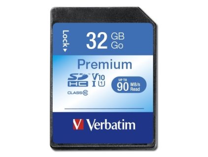 Paměťová karta Verbatim Premium SDHC 32GB UHS-I V10 U1 (90R/10W)
