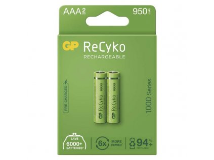 Nabíjecí baterie GP ReCyko 950 mAh AAA (HR03), 2 ks