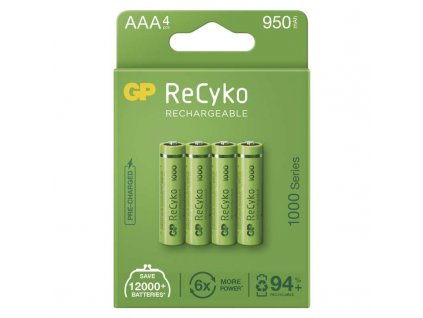 Nabíjecí baterie GP ReCyko 950 mAh AAA (HR03), 4 ks