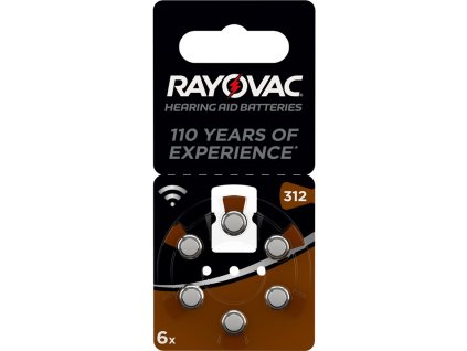 Baterie do naslouchadel Varta Rayovac 312, blistr 6ks
