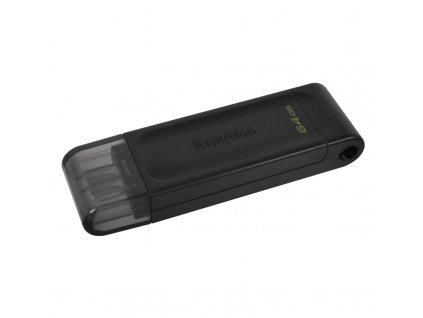 Flash USB Kingston DataTraveler 70 64GB, USB-C USB-C - černý