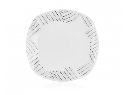 Porcelánový dezertní talíř Banquet CHARME 18,5x18,5cm bílá