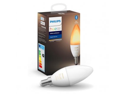 Chytrá žárovka Philips Hue Bluetooth, 6W, E14, White Ambiance